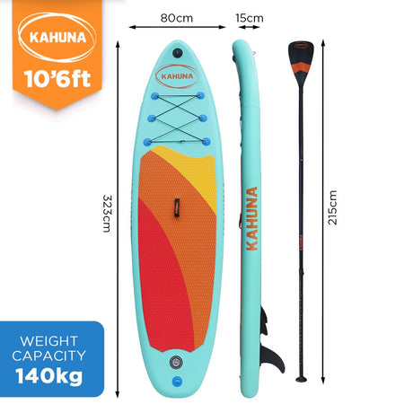 Kahuna Hana Inflatable Stand Up Paddle Board 10ft6in iSUP Accessories