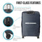 Olympus Astra 24in Lightweight Hard Shell Suitcase - Aegean Blue