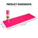 Powertrain Eco-Friendly Dual Layer 8mm Yoga Mat | Hot Pink | Non-Slip Surface and Carry Strap for Ultimate Comfort and Portability