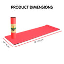 Powertrain Eco-Friendly Dual Layer 8mm Yoga Mat | Red Blush | Non-Slip Surface and Carry Strap for Ultimate Comfort and Portability