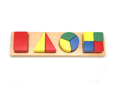 WOODEN SHAPE & FRACTION PUZZLE