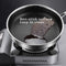 Stainless Steel Frying Pan Non-Stick Cooking Frypan Cookware 28cm Honeycomb Single Sided