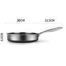 304 Stainless Steel Frying Pan Non-Stick Cooking Frypan Cookware 30cm Honeycomb Double Sided without lid