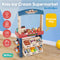 Kids Supermarket Ice Cream Cart Shop Dessert Food Pretend Role Play Set Toy Gift Blue