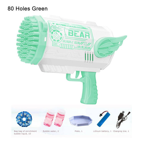 Electric Bubble Gun Machine Soap Bubbles Kids Adults Summer Outdoor Playtime Toy