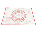 X Large Silicone Pastry Mat Thick Non Stick Baking Mat with Measurement 40*60 cm Fondant Mat Counter Mat Dough Rolling Mat Oven Liner Pie Crust Mat Red