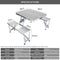 Folding Camping Table with Stools Set Portable Picnic Outdoor Garden BBQ Setting