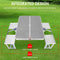 Folding Camping Table with Stools Set Portable Picnic Outdoor Garden BBQ Setting