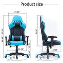 Gaming Chair Ergonomic Racing chair 165° Reclining Gaming Seat 3D Armrest Footrest Black