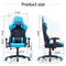 Gaming Chair Ergonomic Racing chair 165° Reclining Gaming Seat 3D Armrest Footrest Black Green