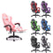 Gaming Chair Office Computer Seating Racing PU Executive Racer Recliner Large Black