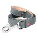 Waudog Flat Leather Clip Leash 25MM GREY 122CM