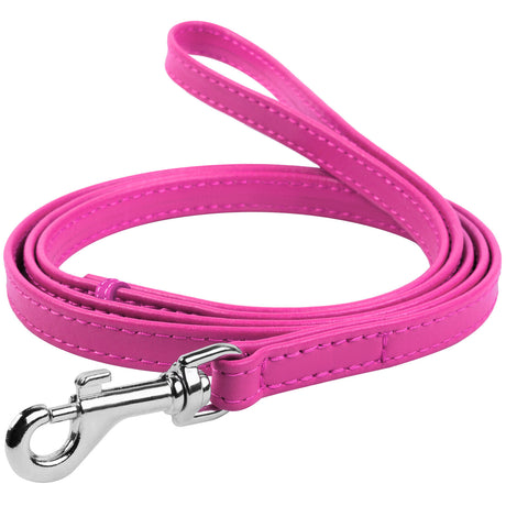 Waudog Leather Flat Clip Leash W25MM - L122CM PINK