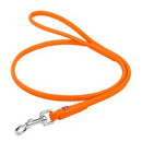 Waudog Leather Round Clip Leash W8MM - L183CM ORANGE