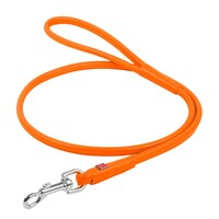 Waudog Leather Round Clip Leash W10MM- L183CM ORANGE