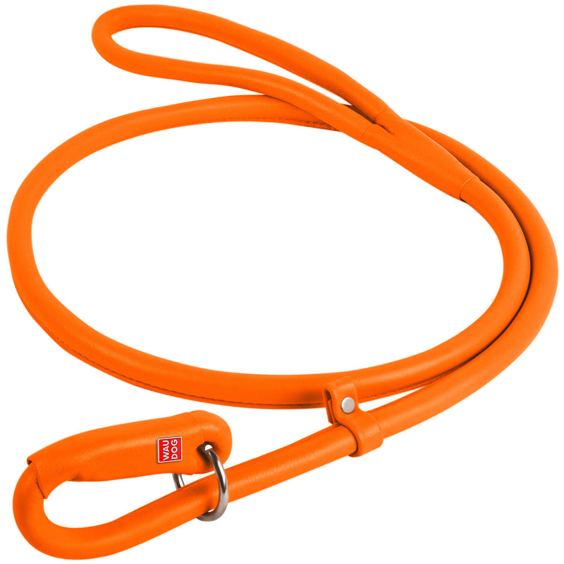 Waudog Leather Round Slip Leash W10MM-L183CM ORANGE