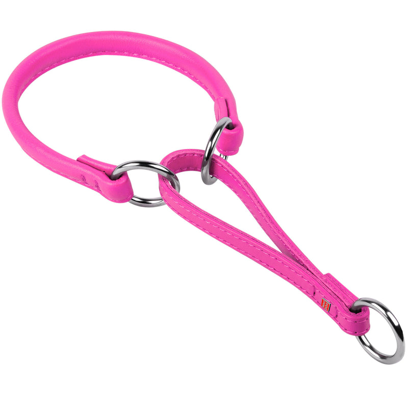 Waudog Leather Martingale Dog Collar 50CM PINK