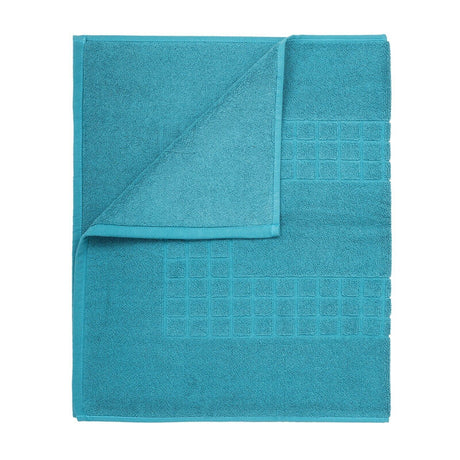 Microfiber Soft Non Slip Bath Mat Check Design (Petrol)