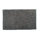 Microfiber Shower & Bathroom Bath Mat Non Slip Soft Pile Design (Dark Grey)