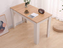 Dining Table Rectangular Wooden 120M-Wood & White