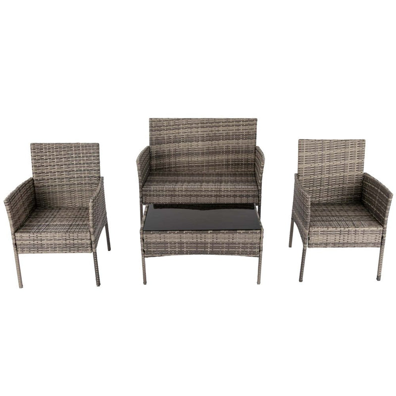 4 Seater Wicker Outdoor Lounge Set &