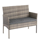 4 Seater Wicker Outdoor Lounge Set &