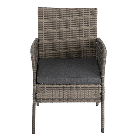 4 Seater Wicker Outdoor Lounge Set – Mixed Grey