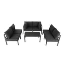 Outdoor 7 Piece Charcoal Grey Couches