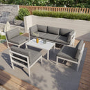 Outdoor 7 Piece White Couch Set