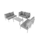 Outdoor 7 Piece White Couch Set