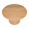 Luxe Ribbed Round Coffee Table Wooden