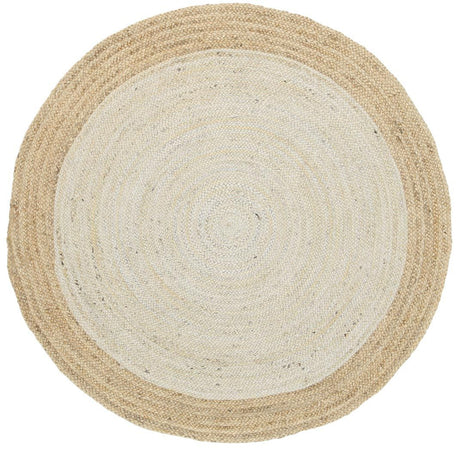 Hampton Light Pink Centre Jute Rug 150x150cm Round