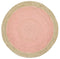 Hampton Pink Centre Jute Round Rug 150x150cm Round