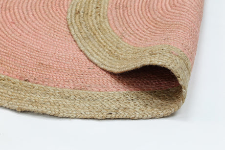 Hampton Pink Centre Jute Round Rug 150x150cm Round