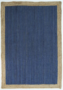 Hampton Navy Blue Centre Jute Rug 190x280cm