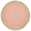 Hampton Pink Centre Jute Round Rug 200x200cm Round