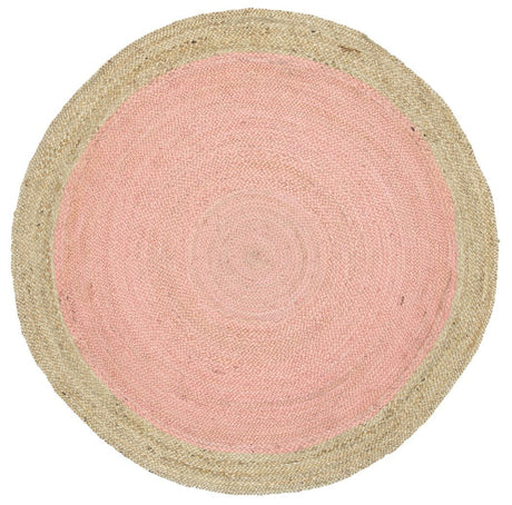 Hampton Pink Centre Jute Round Rug 200x200cm Round