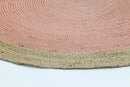 Hampton Pink Centre Jute Round Rug 200x200cm Round