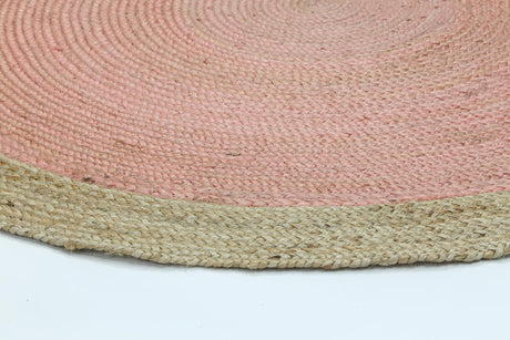 Hampton Pink Centre Jute Round Rug 200x200cm Round