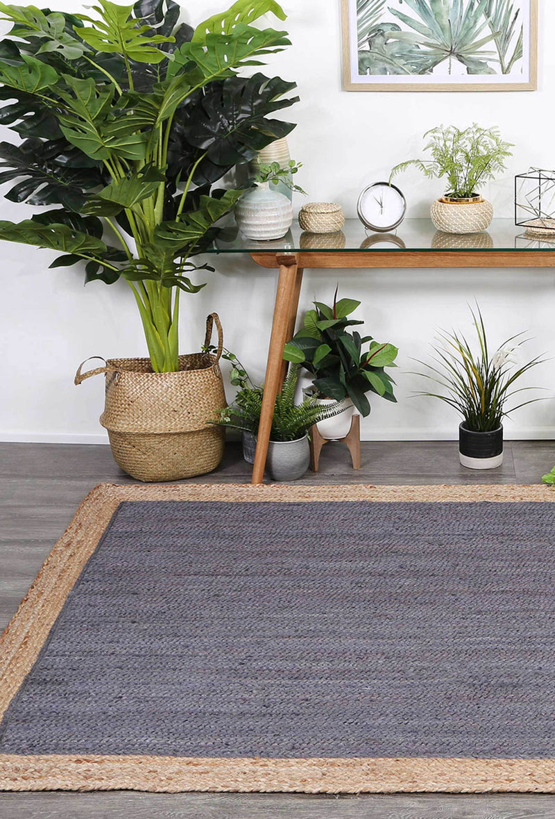 Hampton Grey Centre Jute Rug 230x320cm