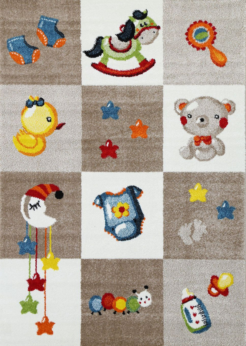 Nova Kids Beige Boxy Rug 120x170 cm