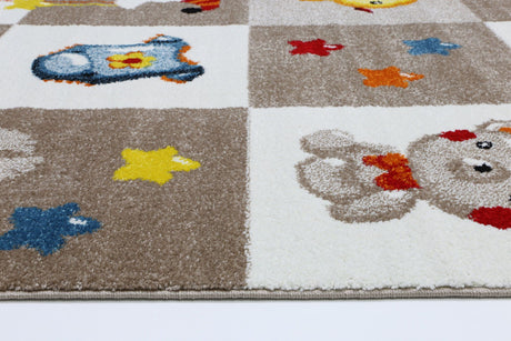 Nova Kids Beige Boxy Rug 120x170 cm