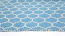 Illusion Blue Natural Cotton Rug 160x230