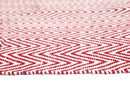 Illusion Red Natural Cotton Rug 160x230