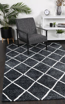 Windjana Diamond Charcoal Rug 160x230cm