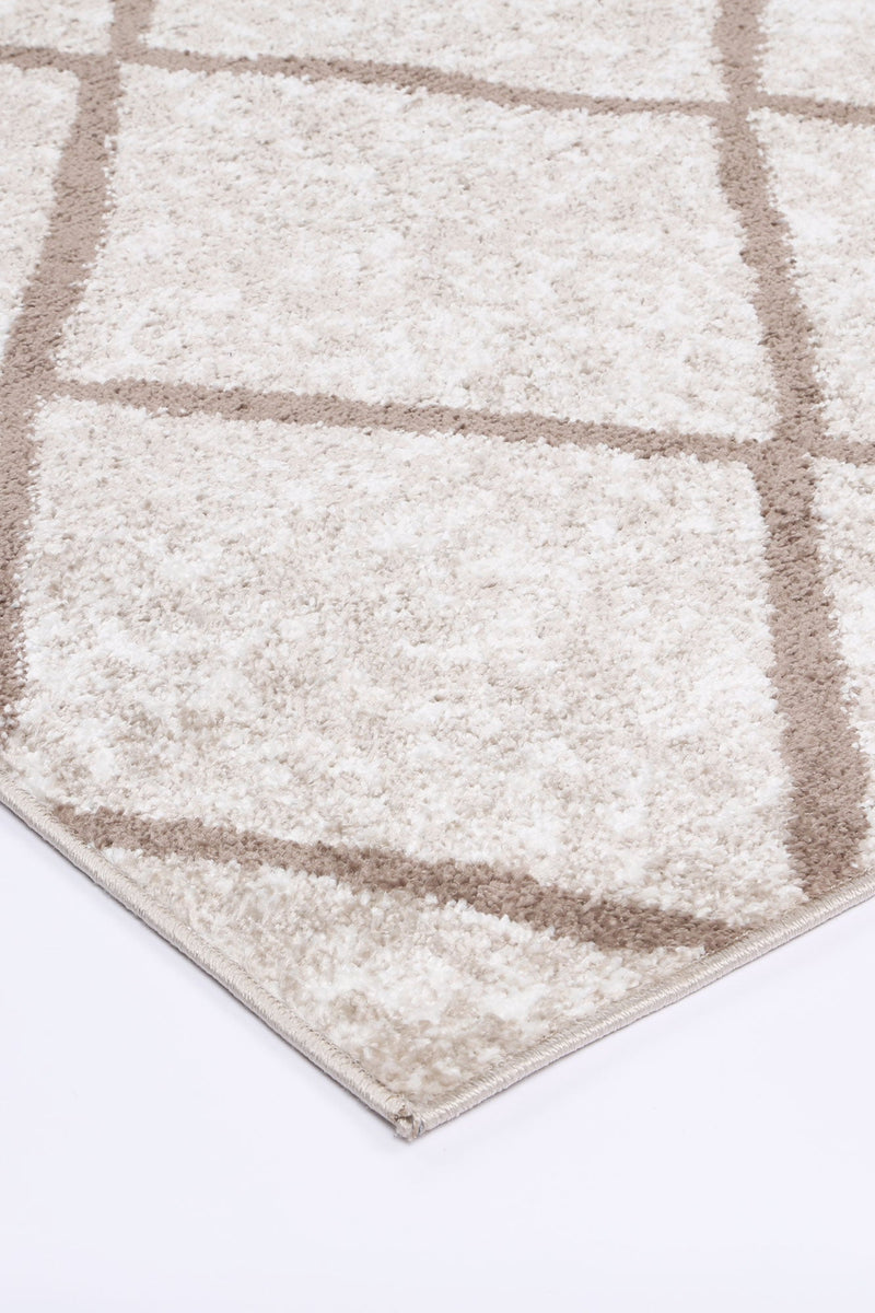 Windjana Diamond Latte Rug 160x230cm