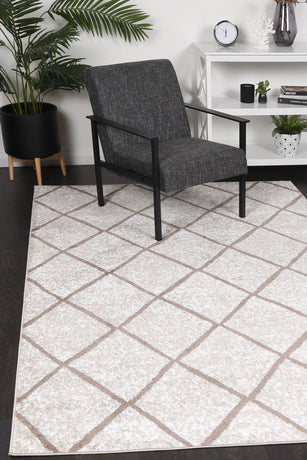 Windjana Diamond Latte Rug 160x230cm