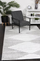 Windjana Abstract Diamond Silver Rug 160x230cm