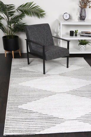 Windjana Abstract Diamond Silver Rug 160x230cm