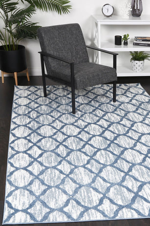 Windjana Lattice Blue Rug 160x230cm